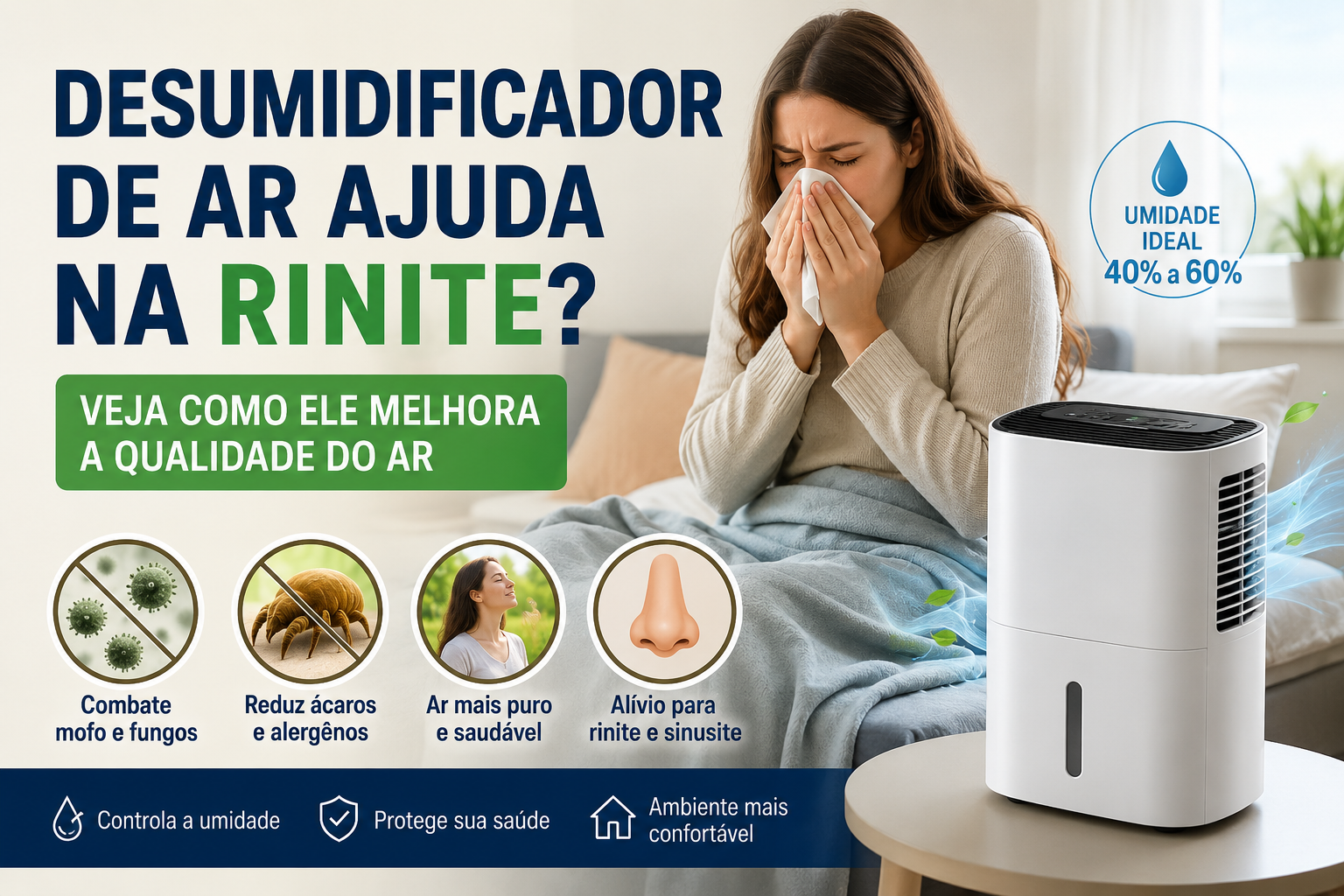 Desumidificador de Ar Ajuda na Rinite? Veja Como Ele Melhora a Qualidade do Ar