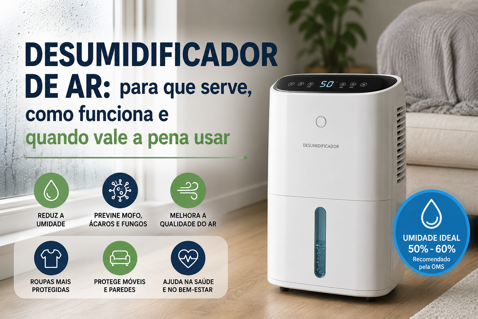 Desumidificador de Ar: Para Que Serve, Como Funciona e Quando Vale a Pena Usar