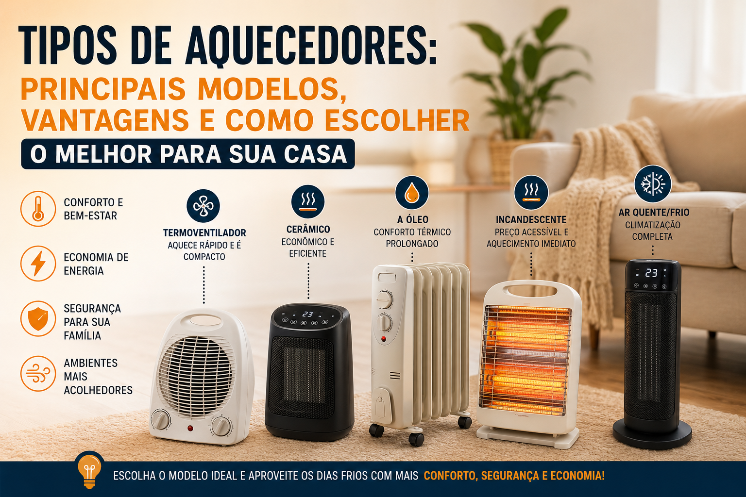 Tipos de Aquecedores: Principais Modelos, Vantagens e Como Escolher o Melhor em 2026